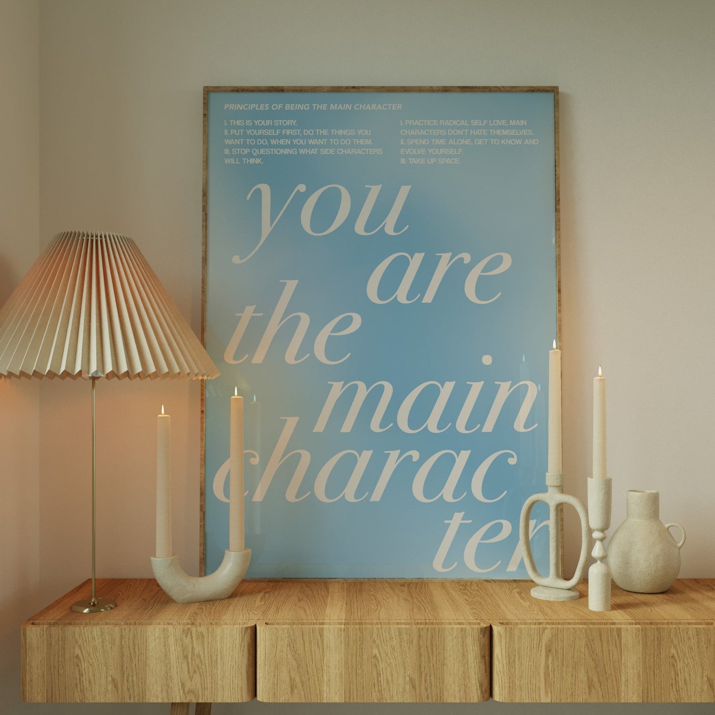 You Are The Main Character Blue Wall Art