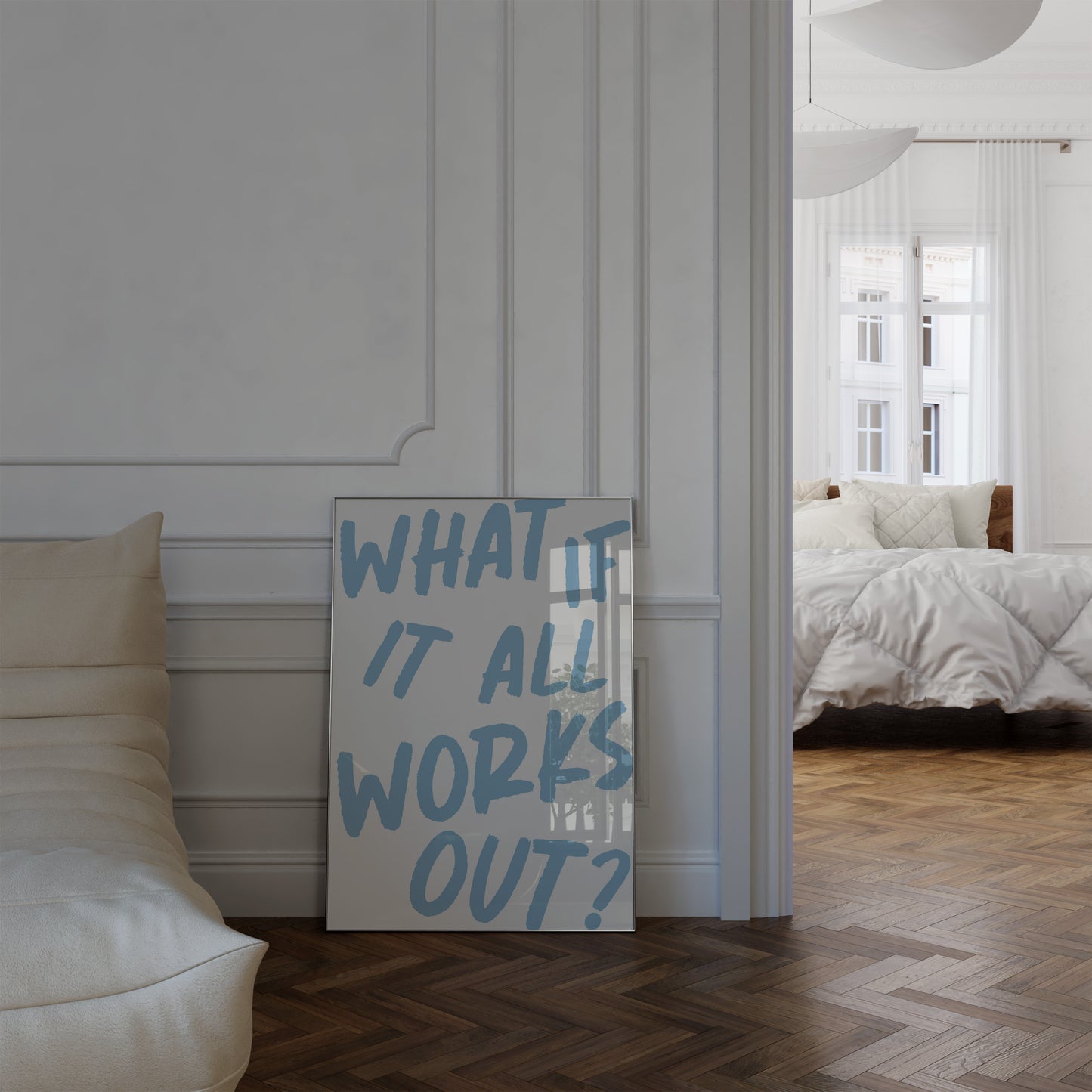 What If It All Works Out Blue Wall Art