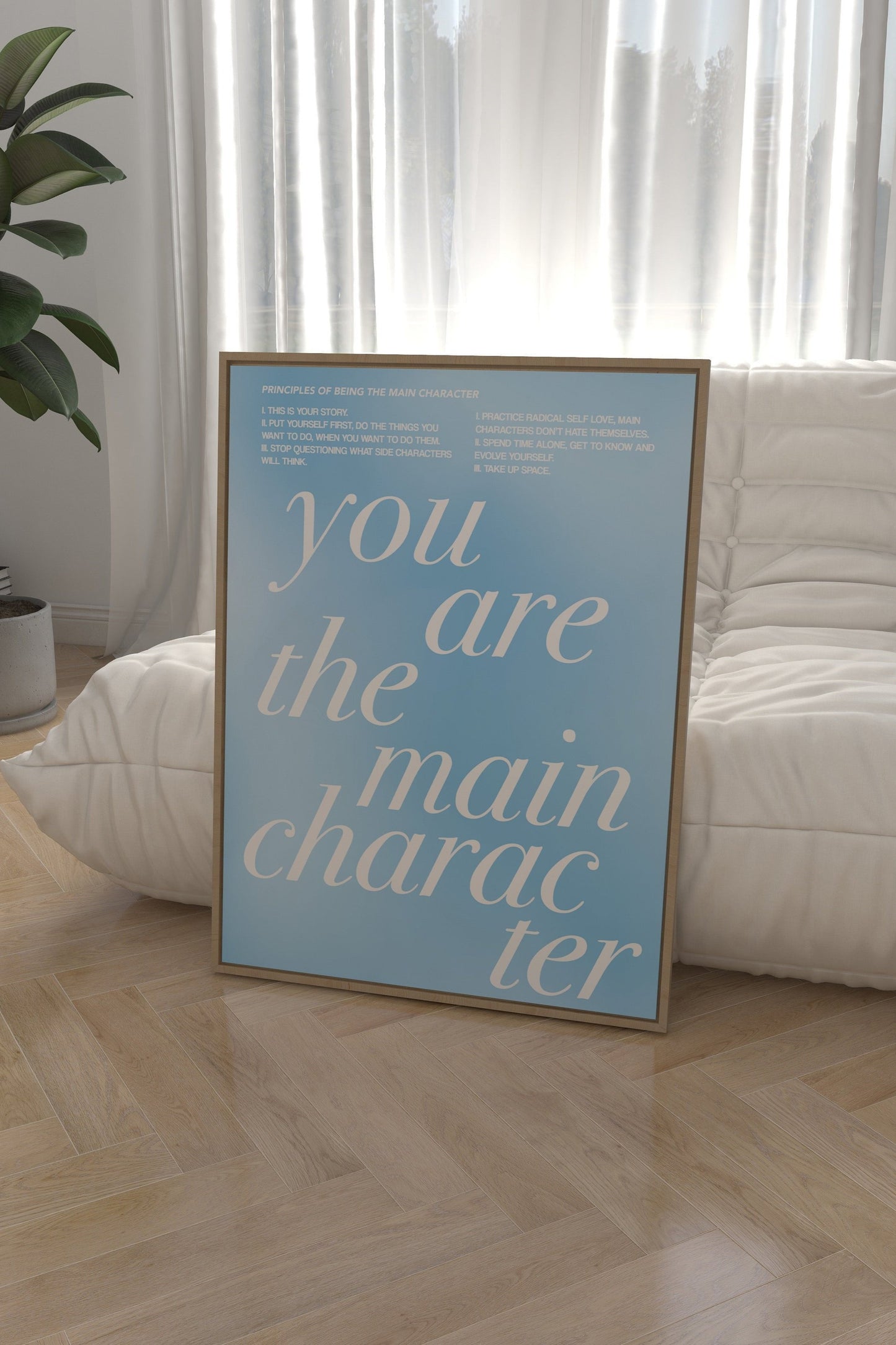 You Are The Main Character Blue Wall Art