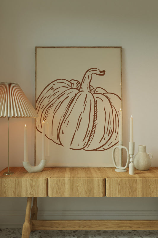 Cozy Fall Pumpkin Wall Art