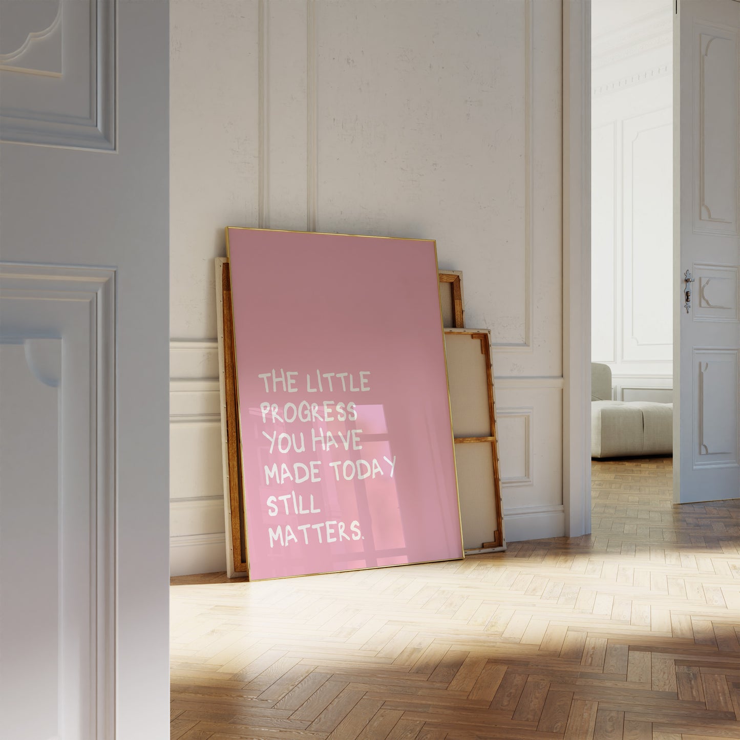 The Little Progress You Have Made Today Still Matters Pink Wall Art