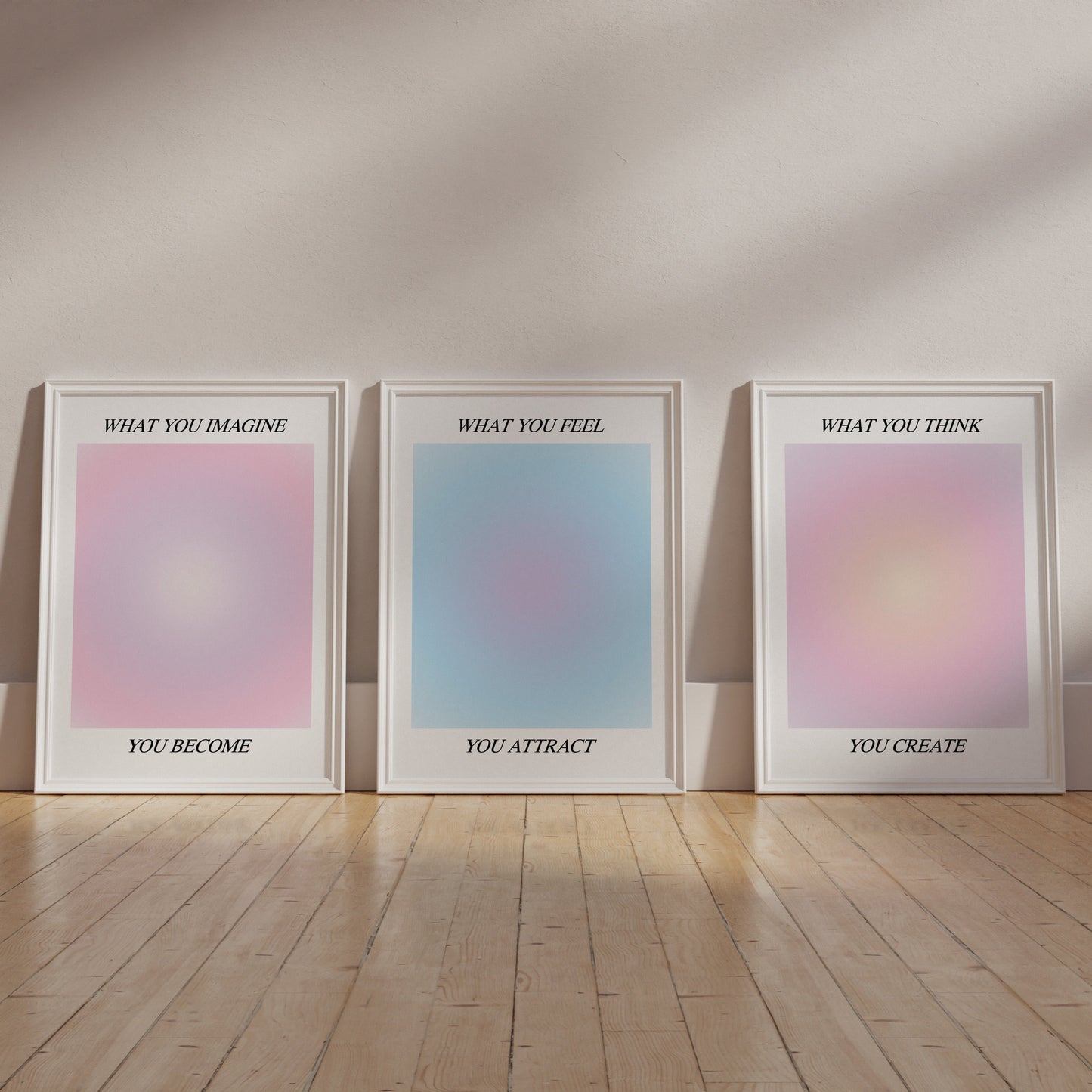 Positive Aura Affirmation Wall Art Set of 3