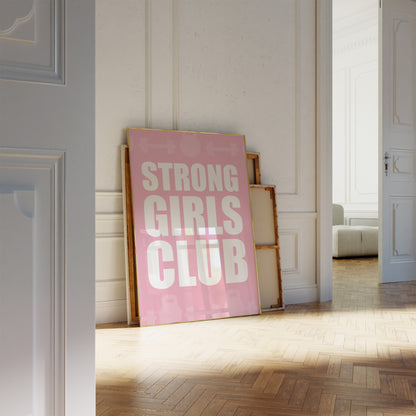 Strong Girls Club Pink Wall Art