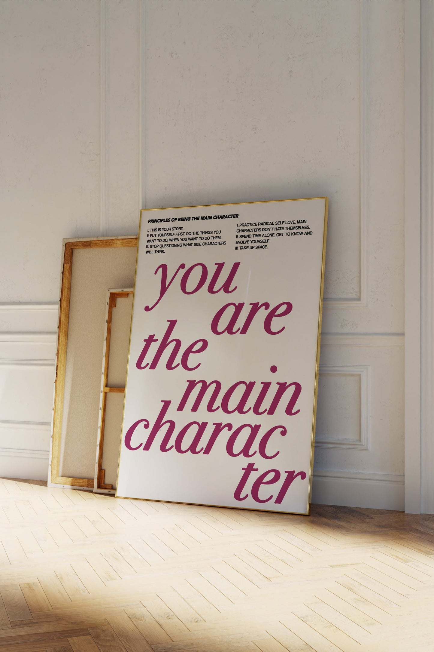 You Are The Main Character Purple And White Wall Art