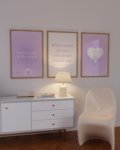 Purple Aura Wall Art Set of 3
