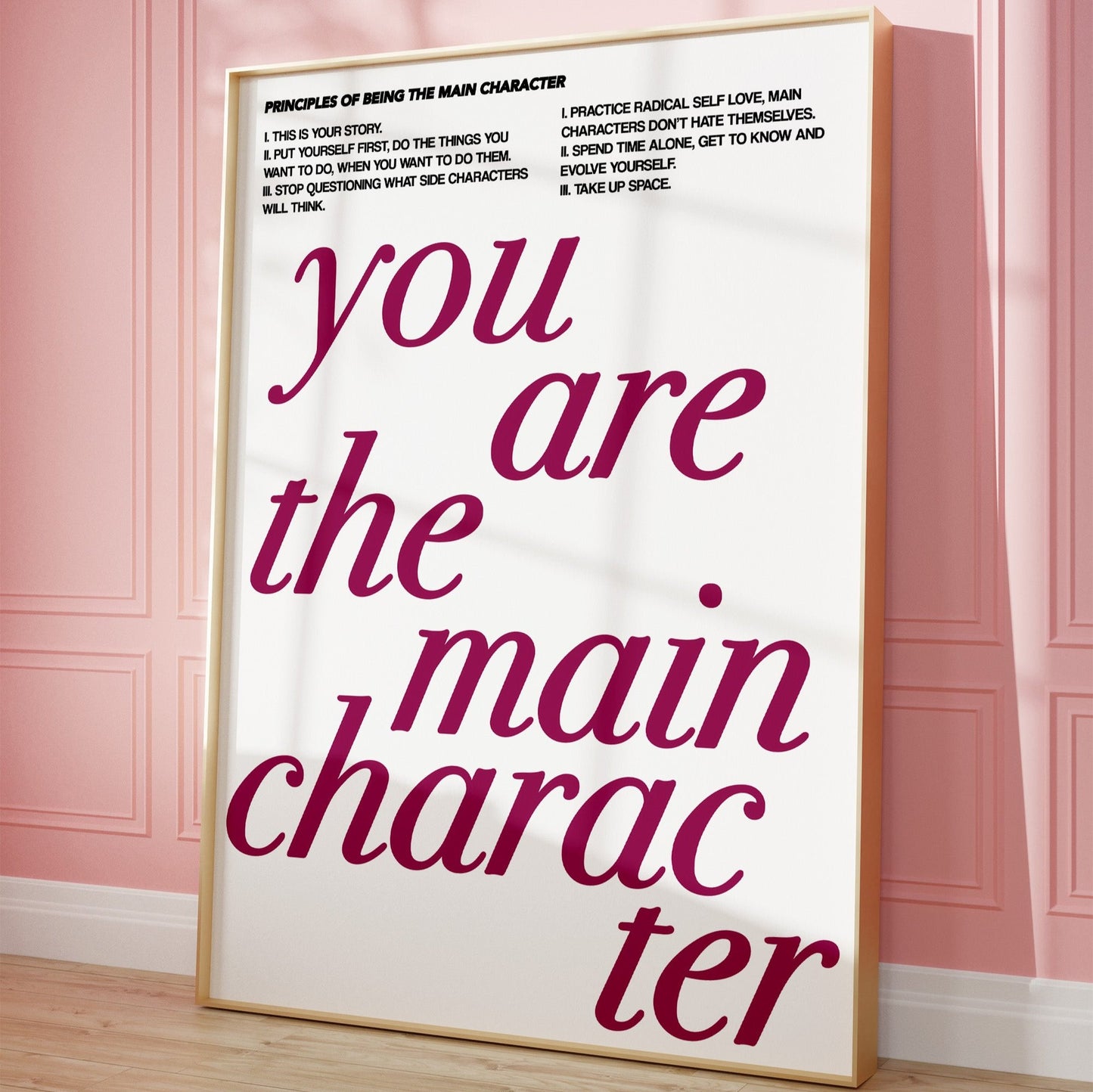 You Are The Main Character Purple And White Wall Art