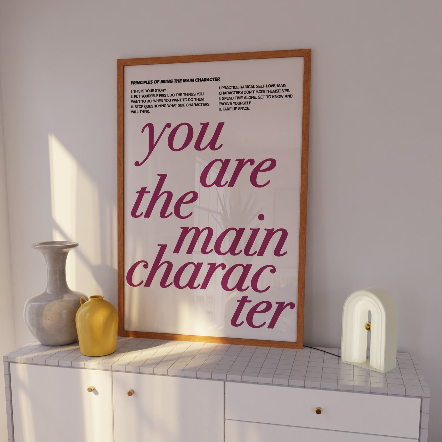 You Are The Main Character Purple And White Wall Art