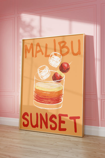 Malibu Sunset Wall Art