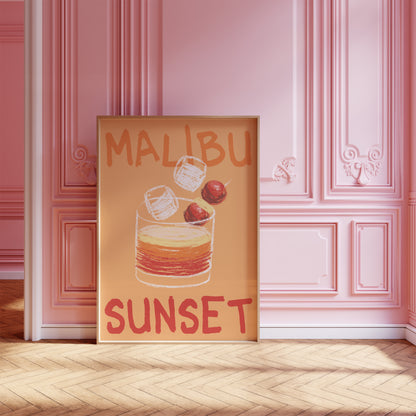 Malibu Sunset Wall Art