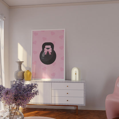 Coquette Kettlebell Pink Wall Art