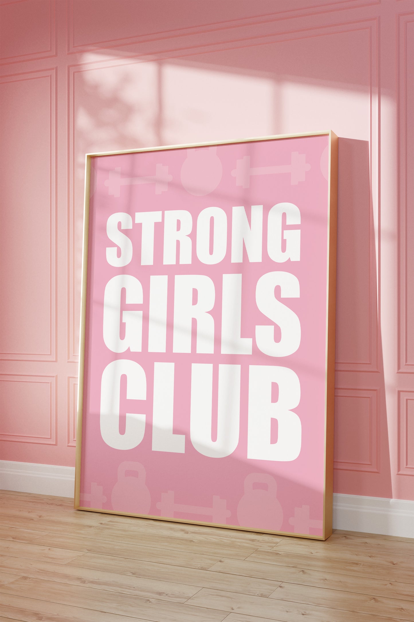 Strong Girls Club Pink Wall Art