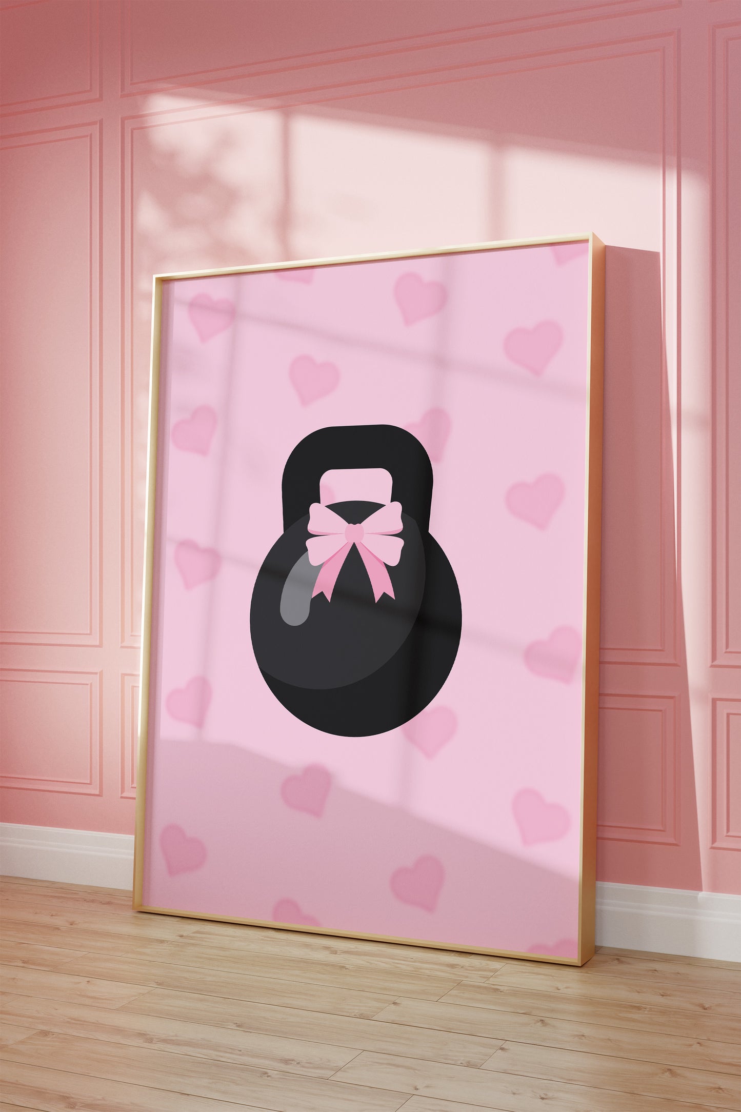 Coquette Kettlebell Pink Wall Art