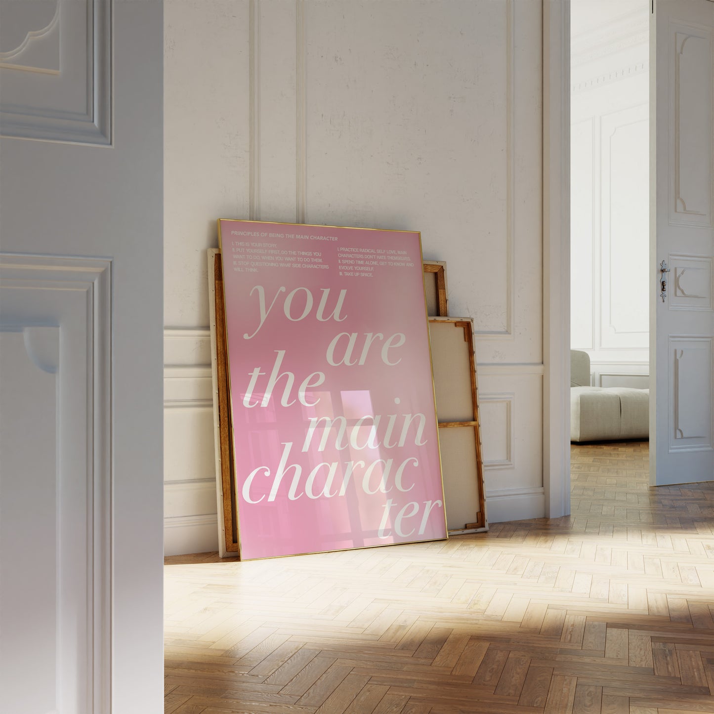 You Are The Main Character Pink Gradient Wall Art