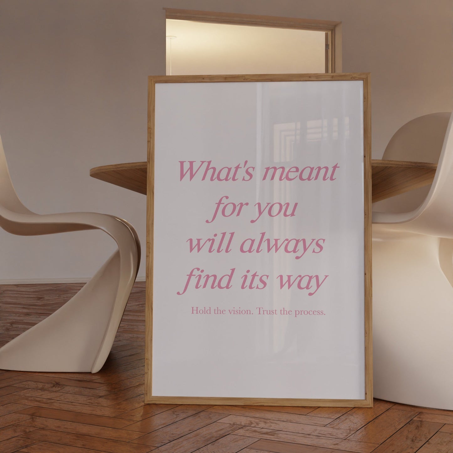 What's Meant For You Will Always Find It's Way Pink Wall Art