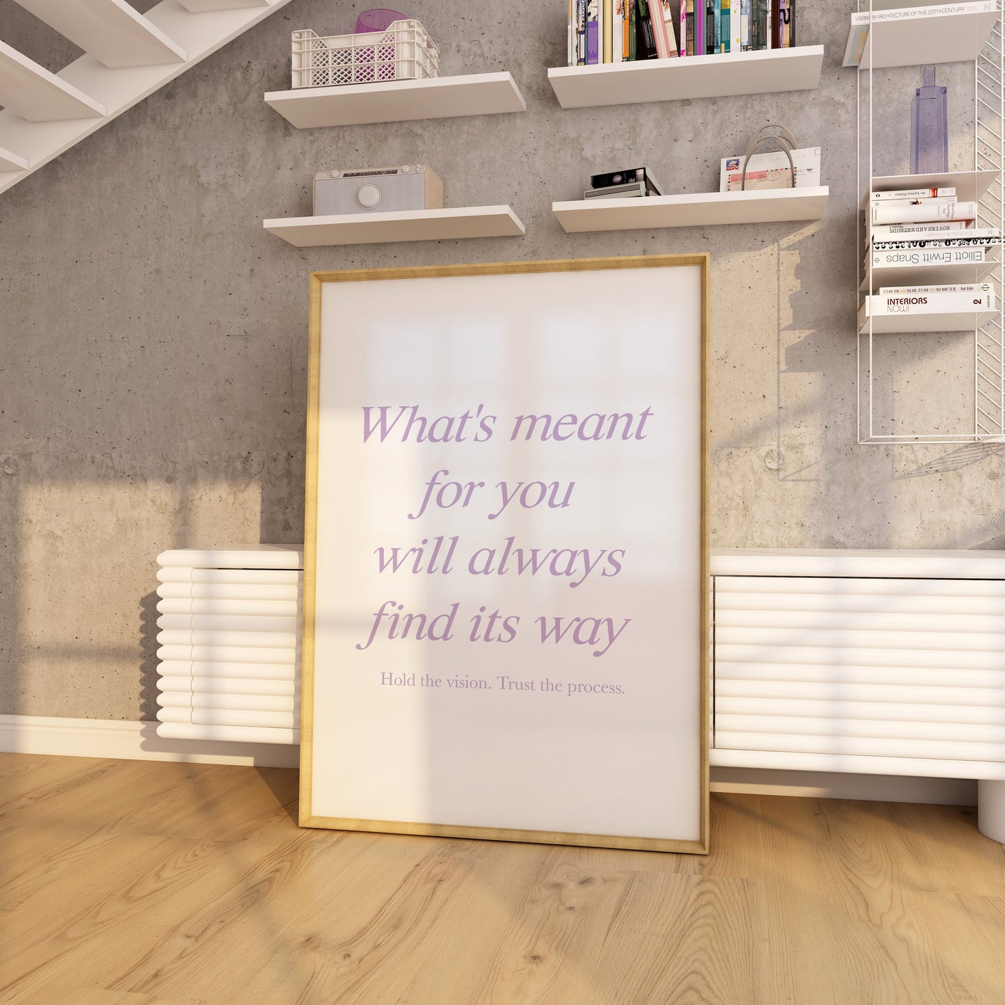 What's Meant For You Will Always Find It's Way Purple Wall Art