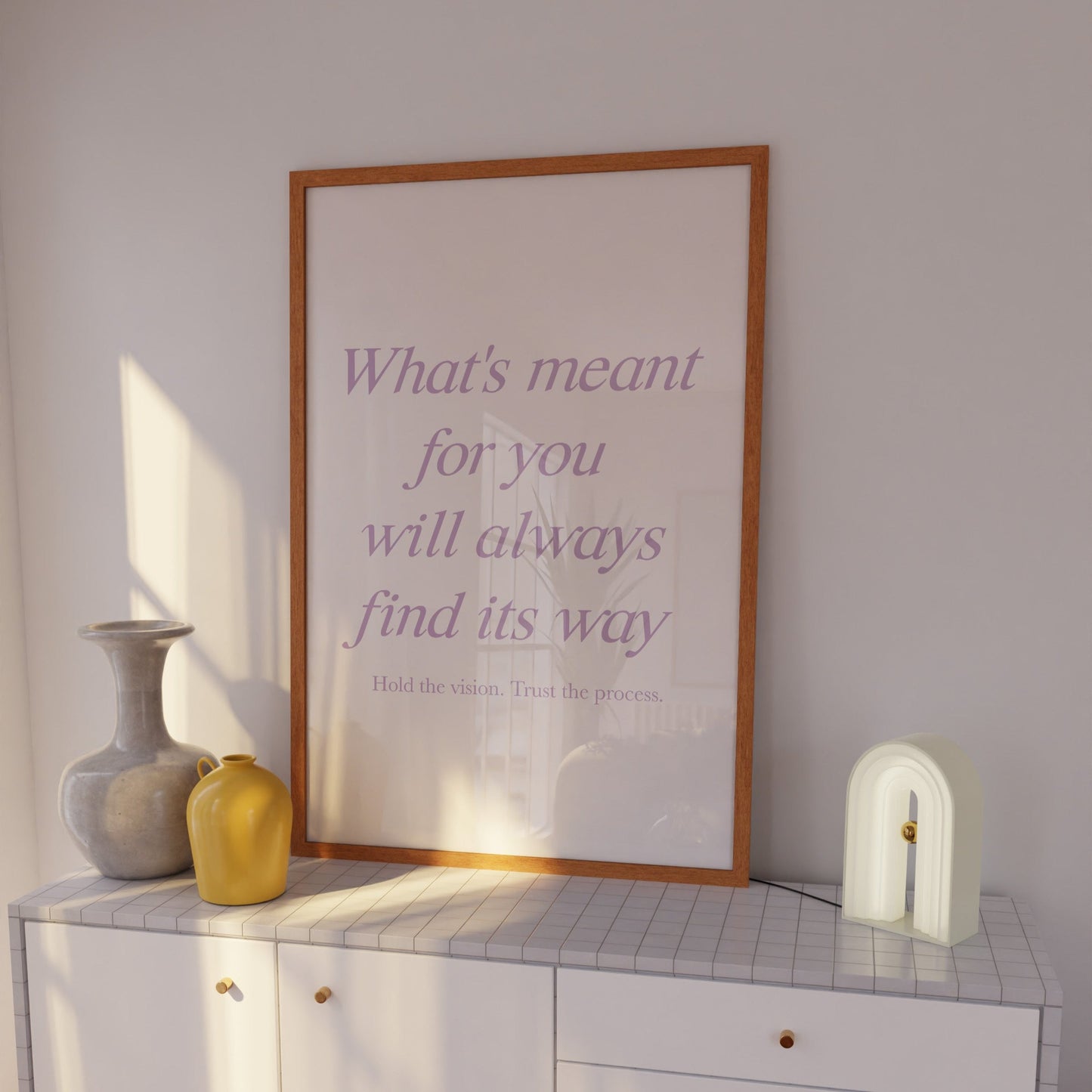 What's Meant For You Will Always Find It's Way Purple Wall Art