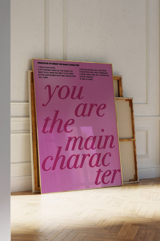 You Are The Main Character Purple Gradient Wall Art