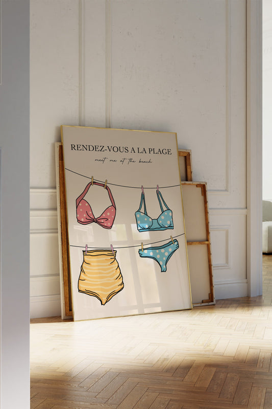 Rendez Vous A La Plage Wall Art