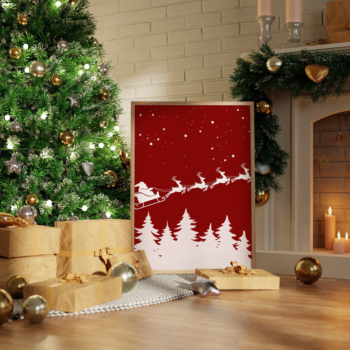 Santa Christmas Wall Art