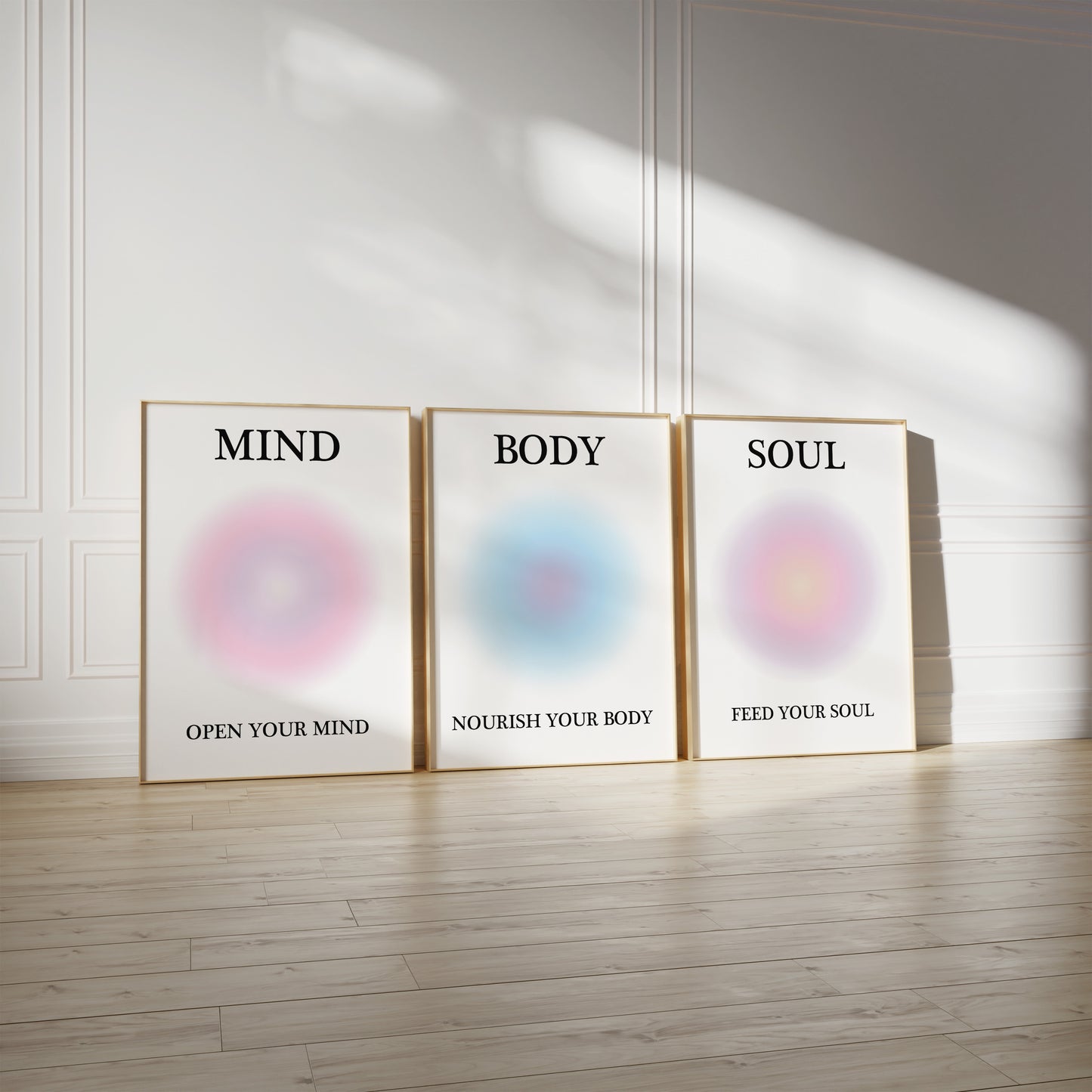 Mind Body Soul Wall Art Set of 3