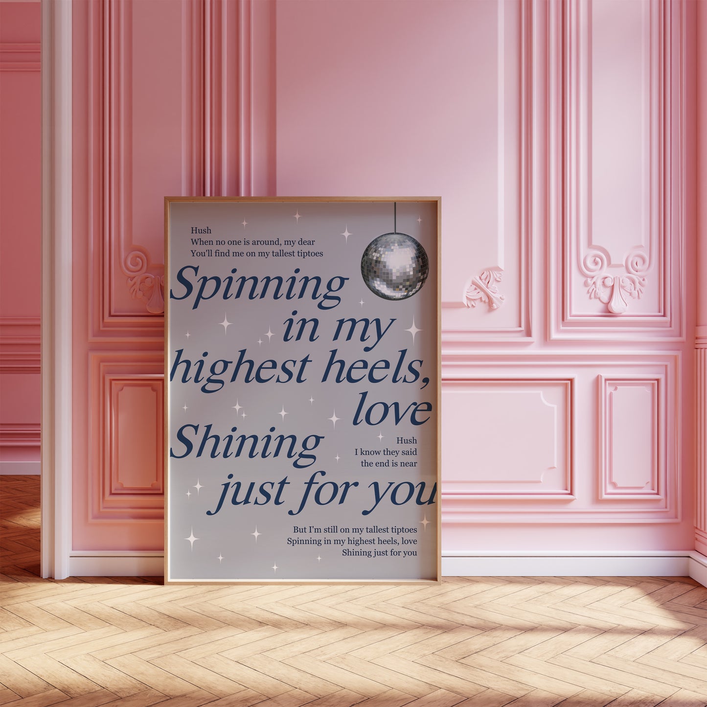 Spinning in my highest heels, love (Folklore) Wall Art