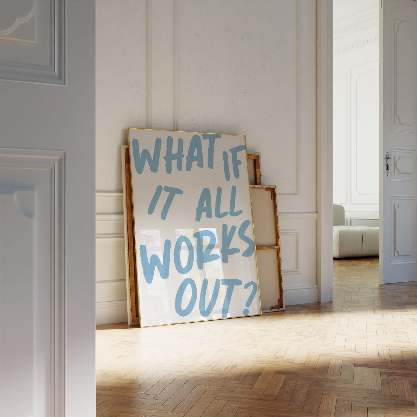 What If It All Works Out Blue Wall Art