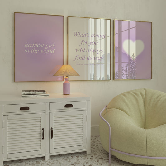 Purple Aura Wall Art Set of 3