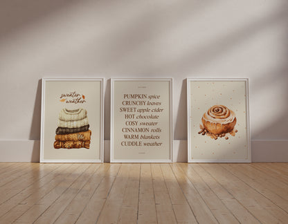 Cozy Fall Wall Art Set of 3