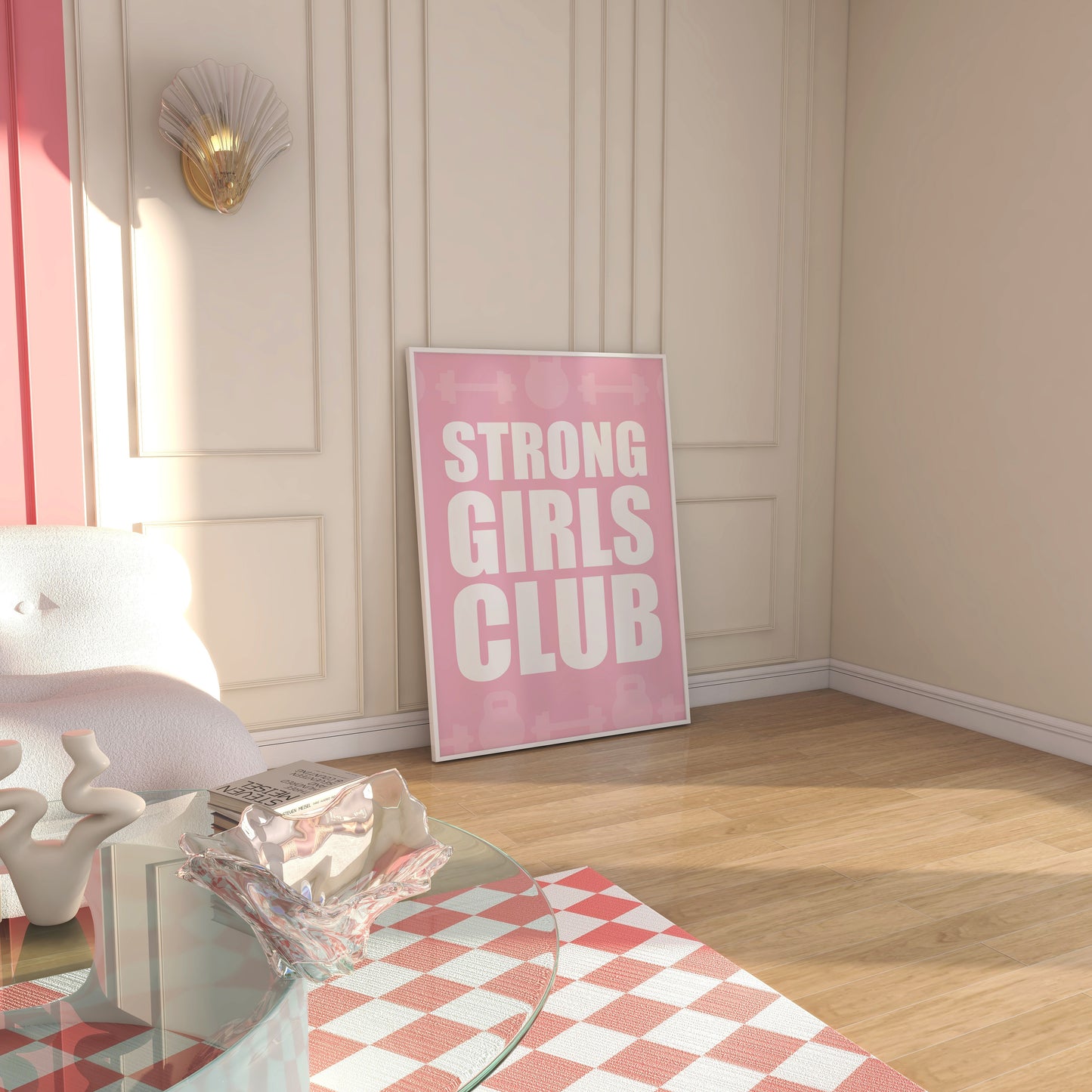 Strong Girls Club Pink Wall Art