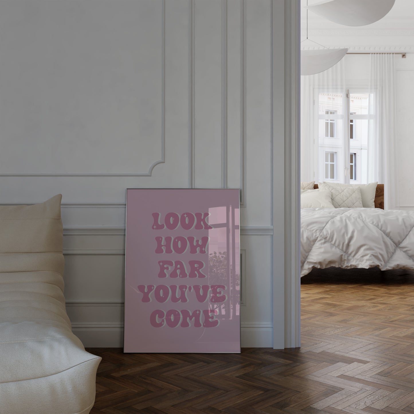 Look How Far You've Come Pink Wall Art