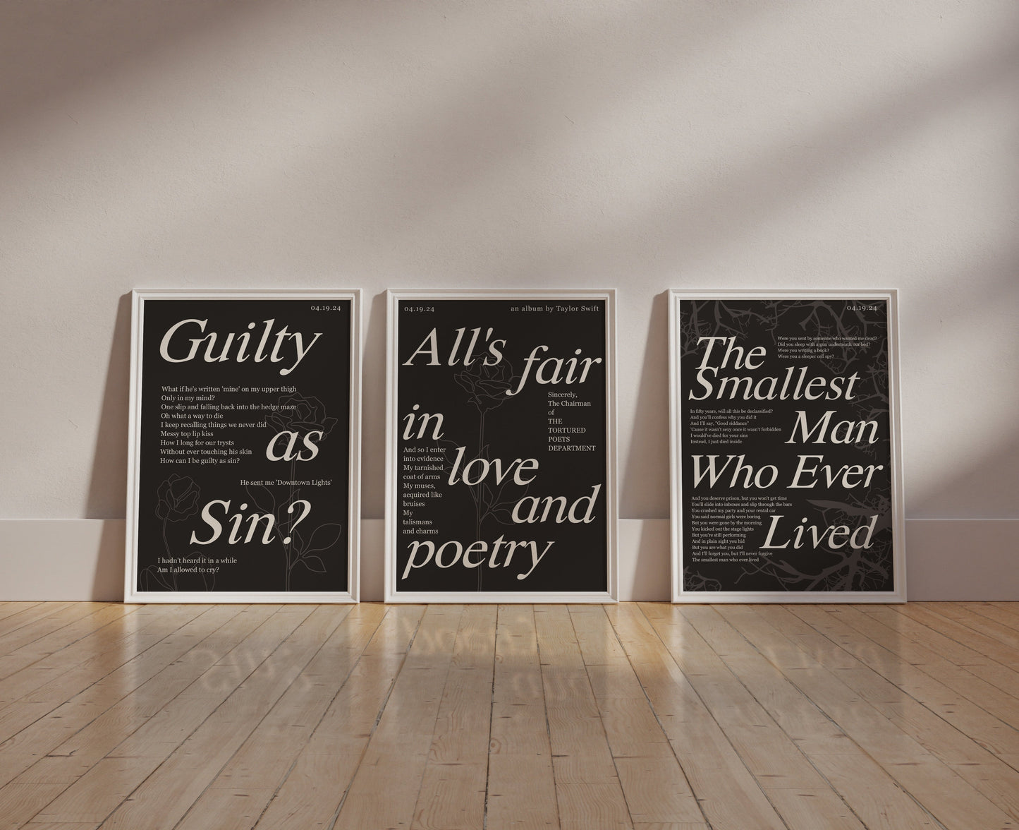 TTPD Wall Art Set of 3