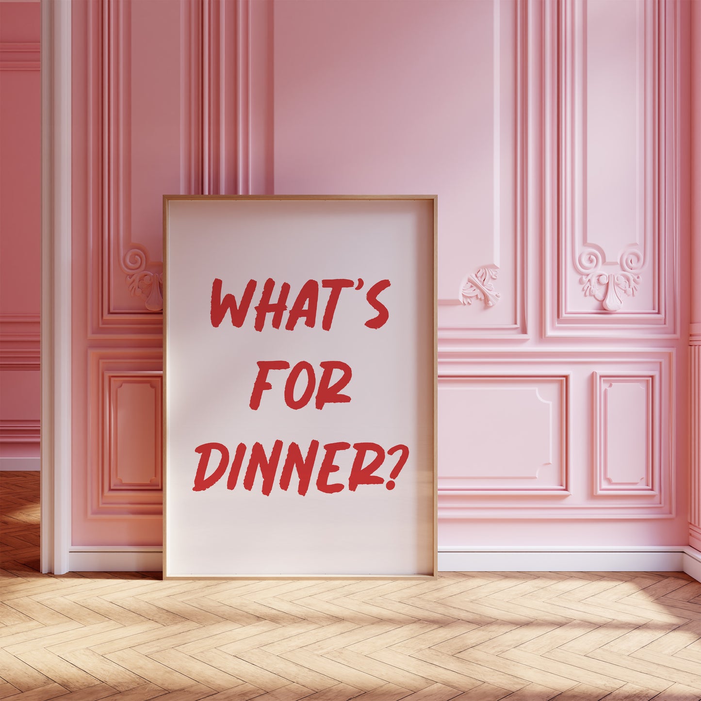 What's For Dinner Red Wall Art