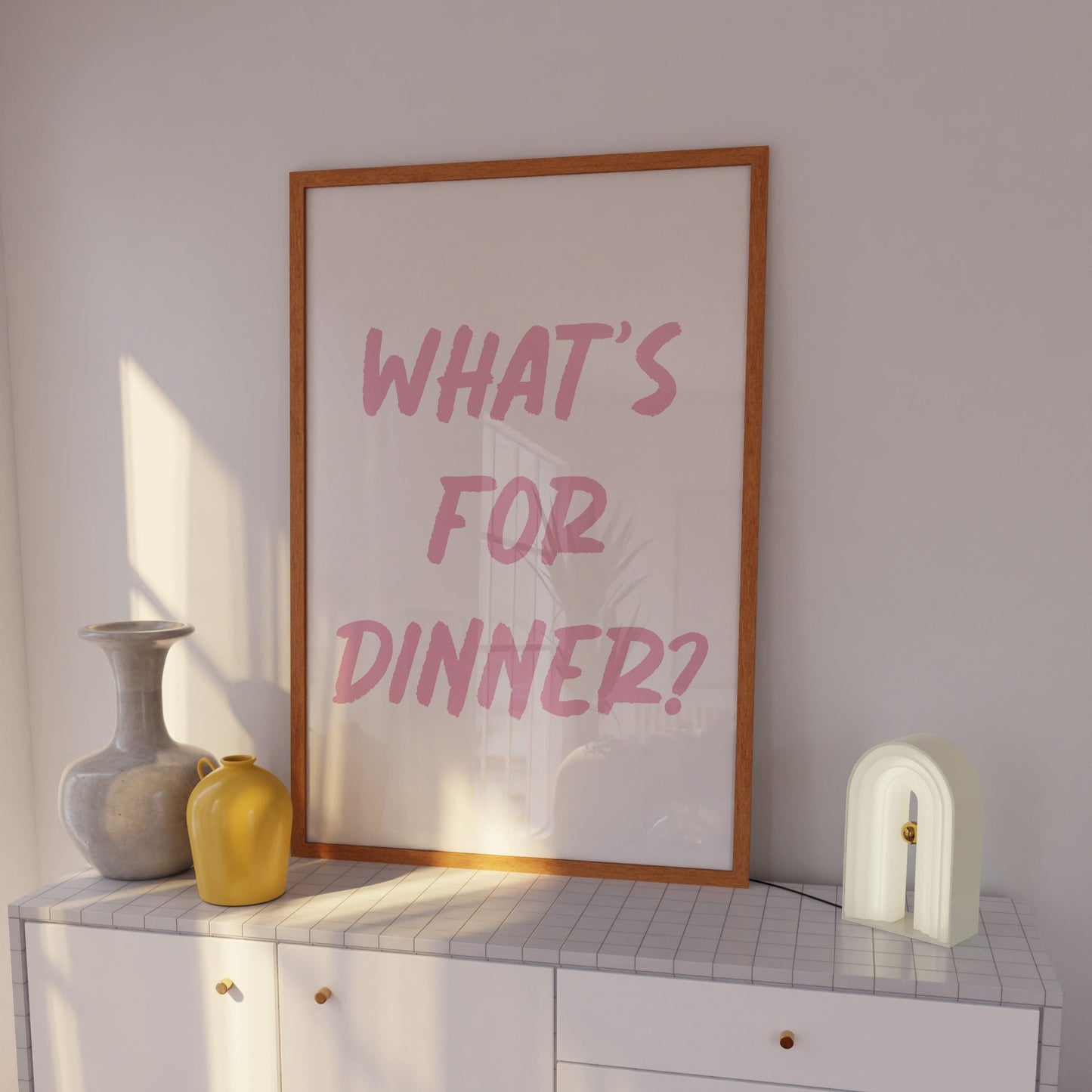 What's For Dinner Pink Wall Art