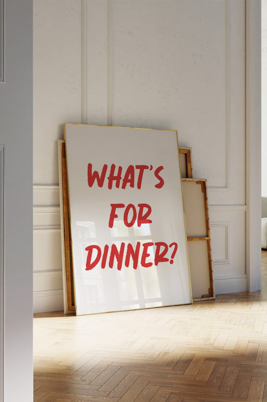 What's For Dinner Red Wall Art