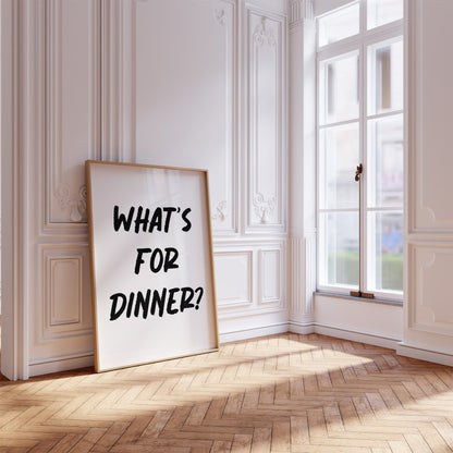 What's For Dinner Wall Art