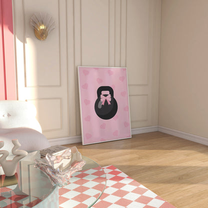 Coquette Kettlebell Pink Wall Art