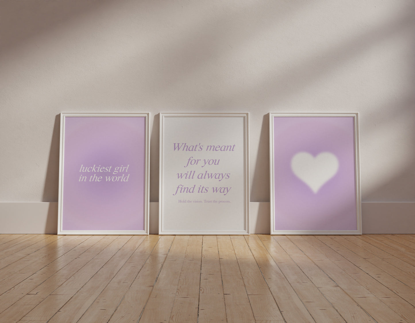 Purple Aura Wall Art Set of 3