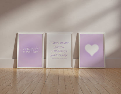 Purple Aura Wall Art Set of 3