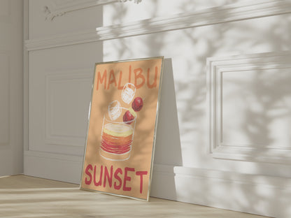 Malibu Sunset Wall Art