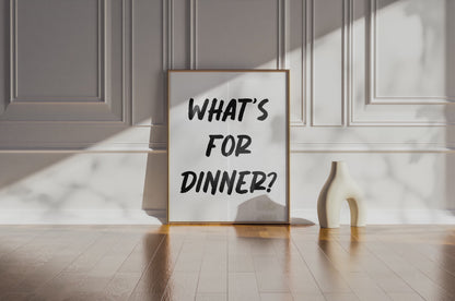 What's For Dinner Wall Art