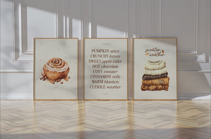 Cozy Fall Wall Art Set of 3