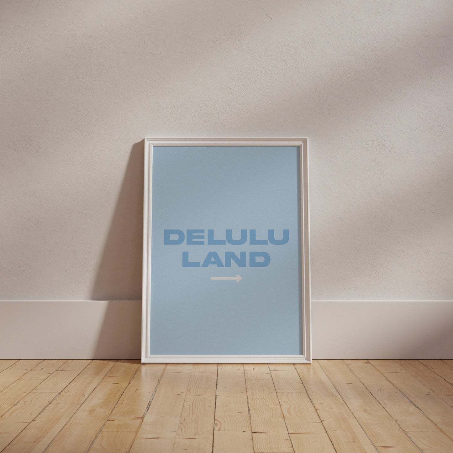 Delulu Land Blue Wall Art