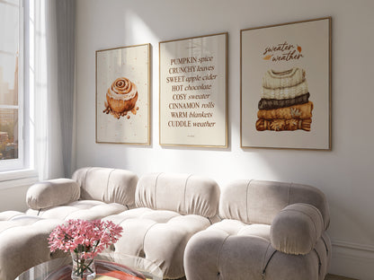 Cozy Fall Wall Art Set of 3