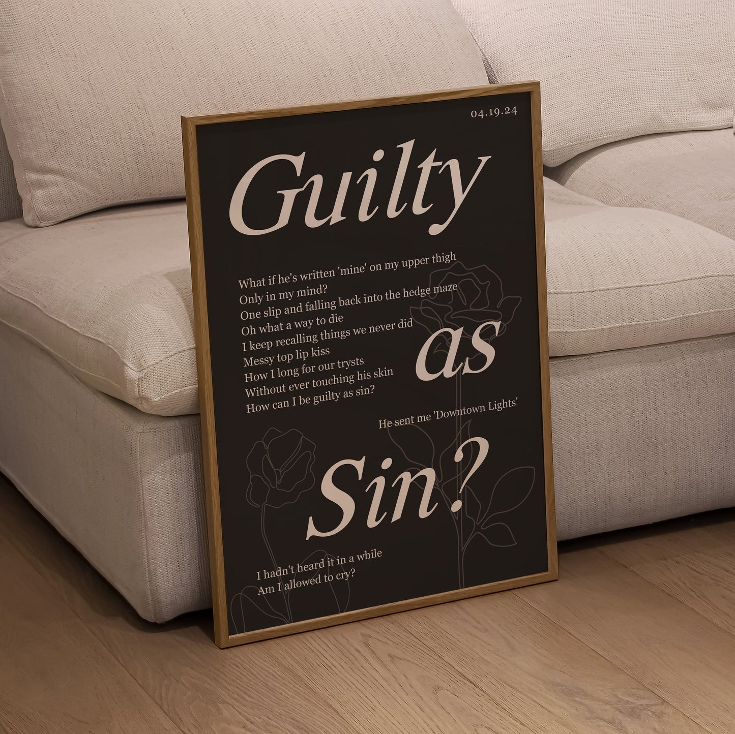 Guilty as Sin Wall Art