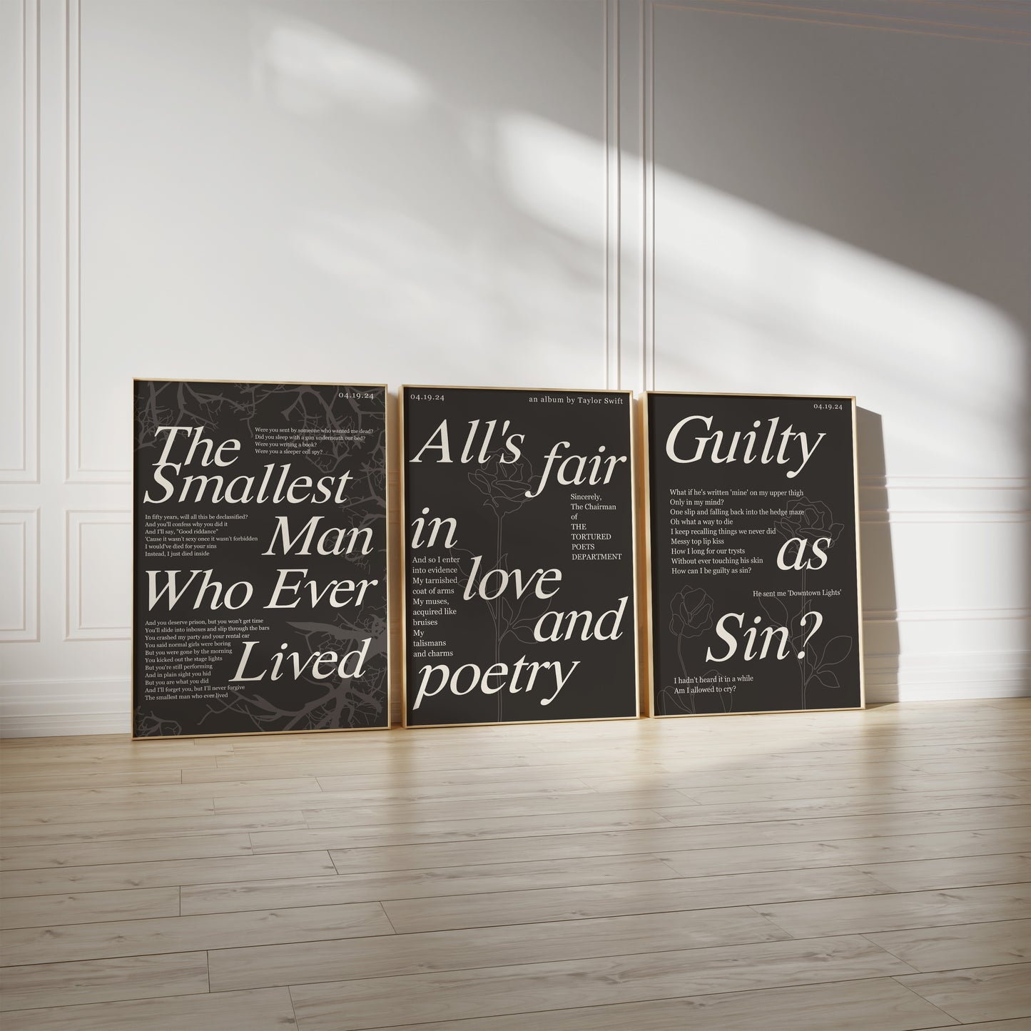 TTPD Wall Art Set of 3