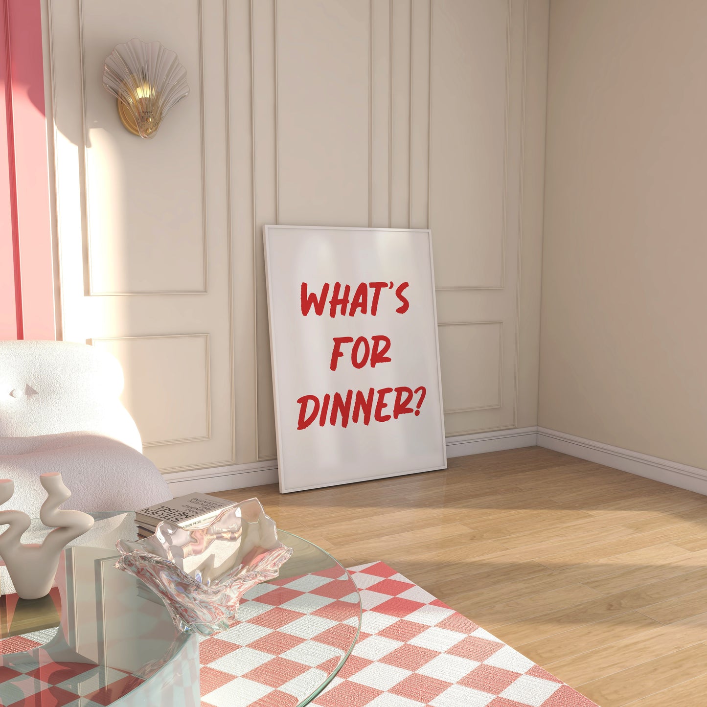 What's For Dinner Red Wall Art