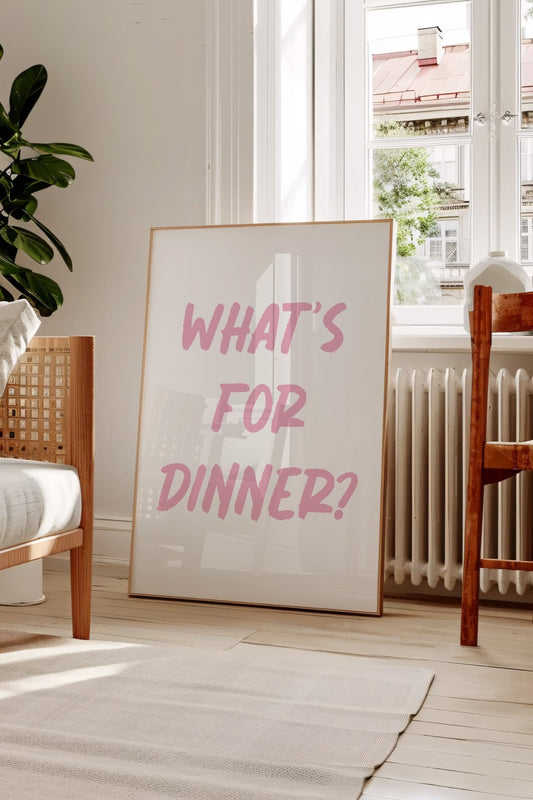 What's For Dinner Pink Wall Art